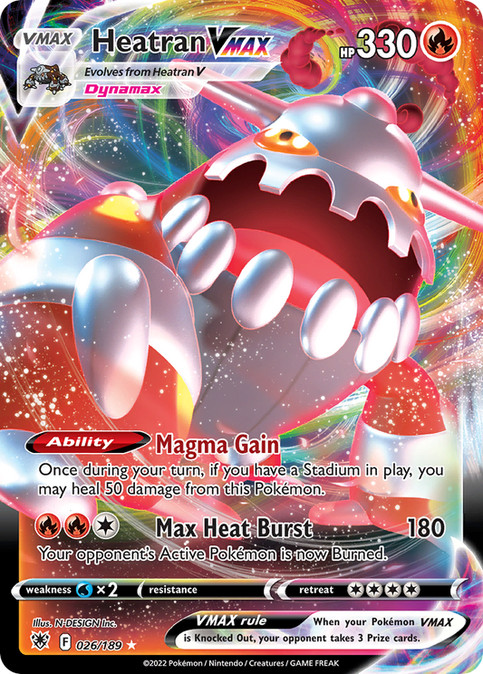 Heatran VMAX 26/189 Rare Holo VMAX | Astral Radiance | Pokemon Card