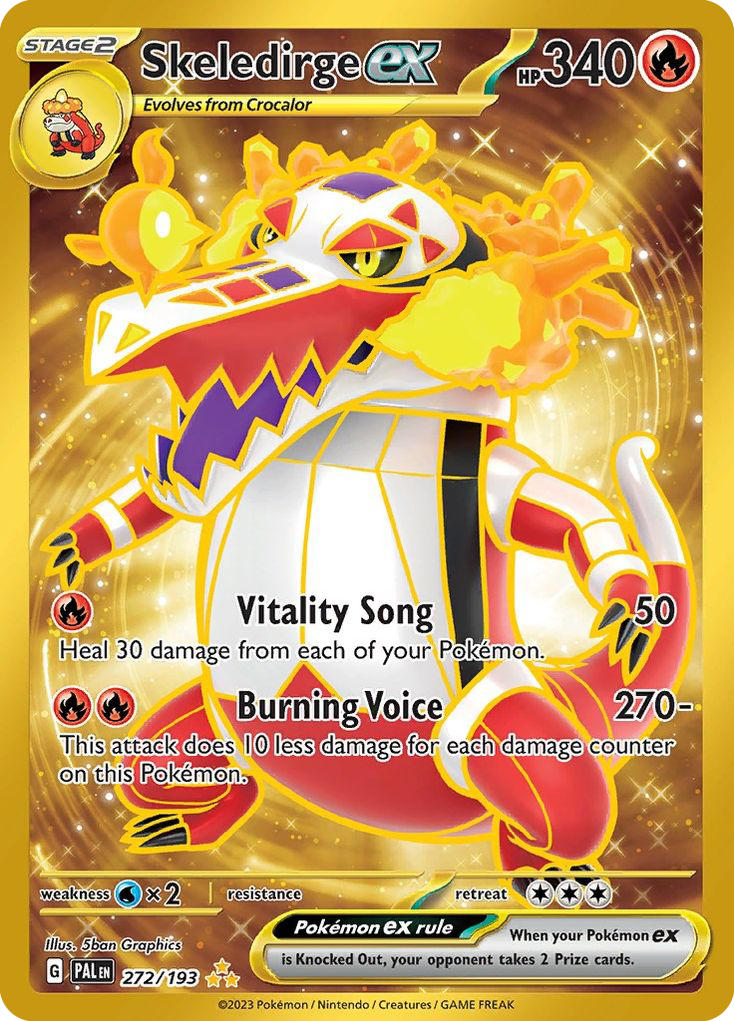 Skeledirge ex 272/193 Hyper Rare | Paldea Evolved | Pokemon Card