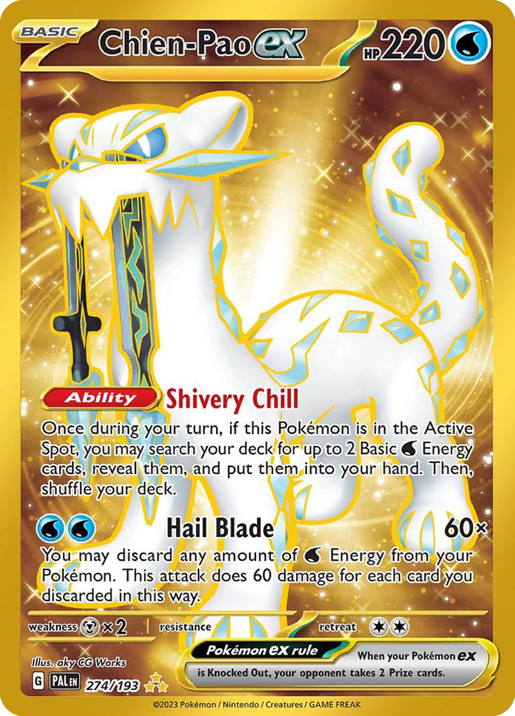 Chien-Pao ex 274/193 Hyper Rare | Paldea Evolved | Pokemon Card