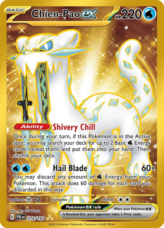Chien-Pao ex 274/193 Hyper Rare | Paldea Evolved | Pokemon Card