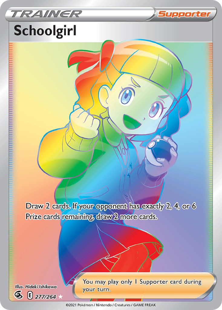 Schoolgirl 277/264 Rare Rainbow | Fusion Strike | Pokemon Card