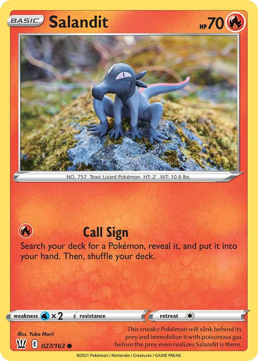 Salandit 27/163 Common | Battle Styles | Pokemon Card
