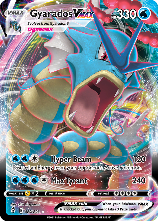 Gyarados VMAX 29/203 Rare Holo VMAX | Evolving Skies | Pokemon Card
