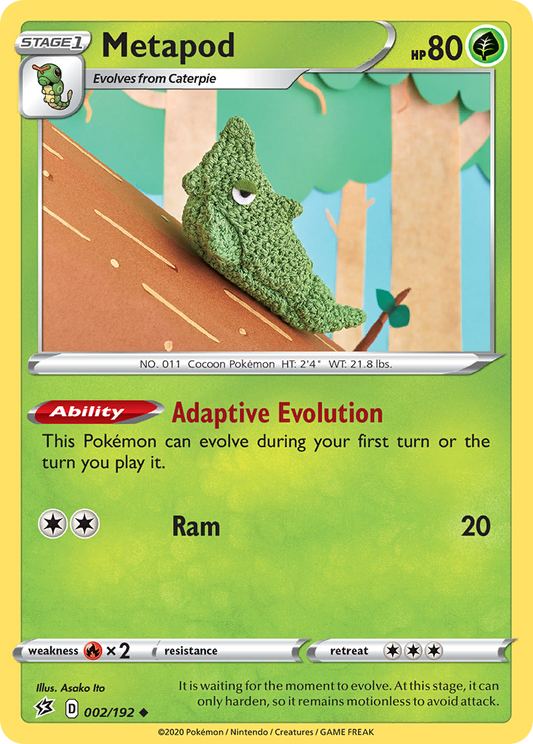 Metapod 2/192 Uncommon | Rebel Clash | Pokemon Card