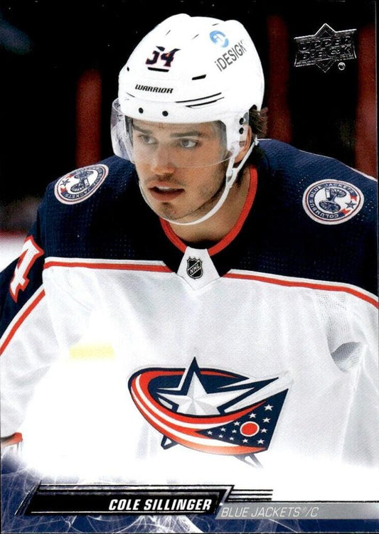 Cole Sillinger #55 Columbus Blue Jackets | 2022-23 Upper Deck | NHL Trading Card