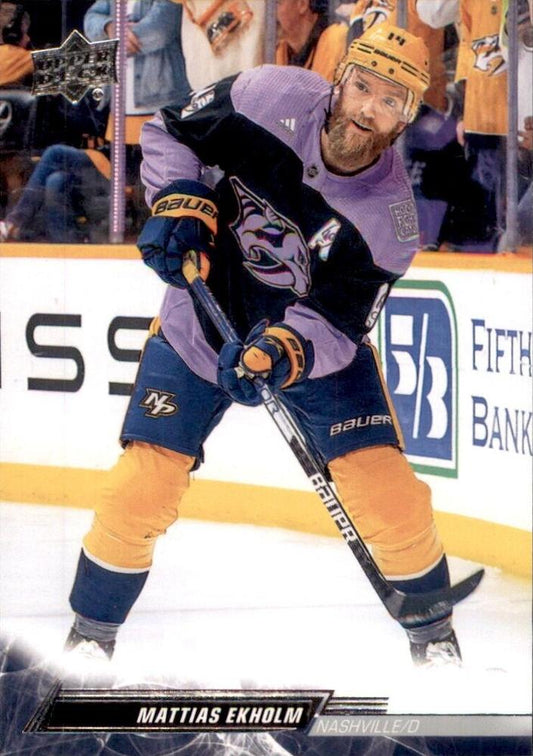 Mattias Ekholm #100 Nashville Predators | 2022-23 Upper Deck | NHL Trading Card