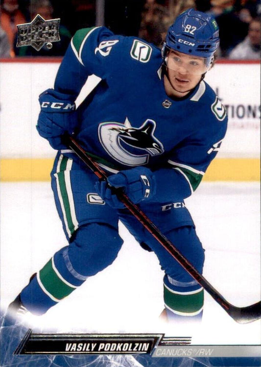 Vasily Podkolzin #180 Vancouver Canucks | 2022-23 Upper Deck | NHL Trading Card