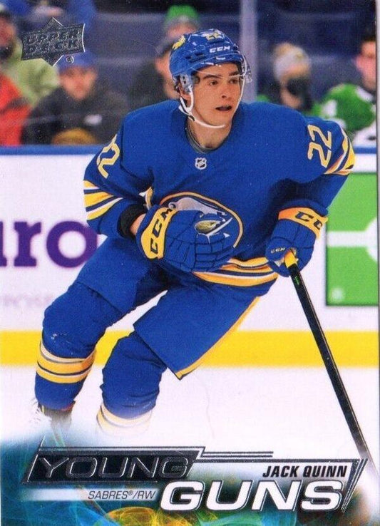 Jack Quinn 
YG, RC #204 Buffalo Sabres | 2022-23 Upper Deck | NHL Trading Card