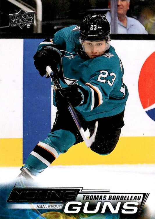 Thomas Bordeleau 
YG, RC #210 San Jose Sharks | 2022-23 Upper Deck | NHL Card