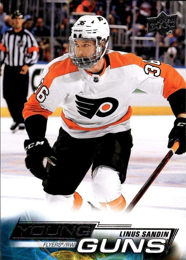 Linus Sandin 
YG, RC #217 Philadelphia Flyers | 2022-23 Upper Deck | NHL Card