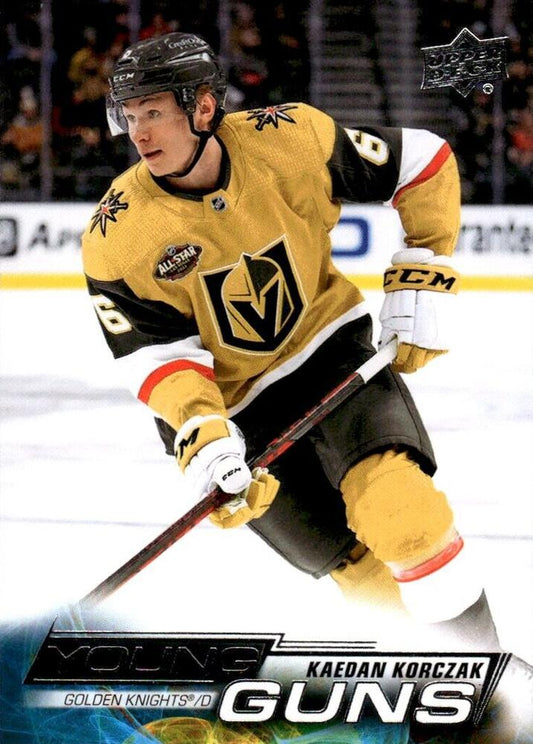 Kaedan Korczak 
YG, RC #218 Vegas Golden Knights | 2022-23 Upper Deck | NHL Card