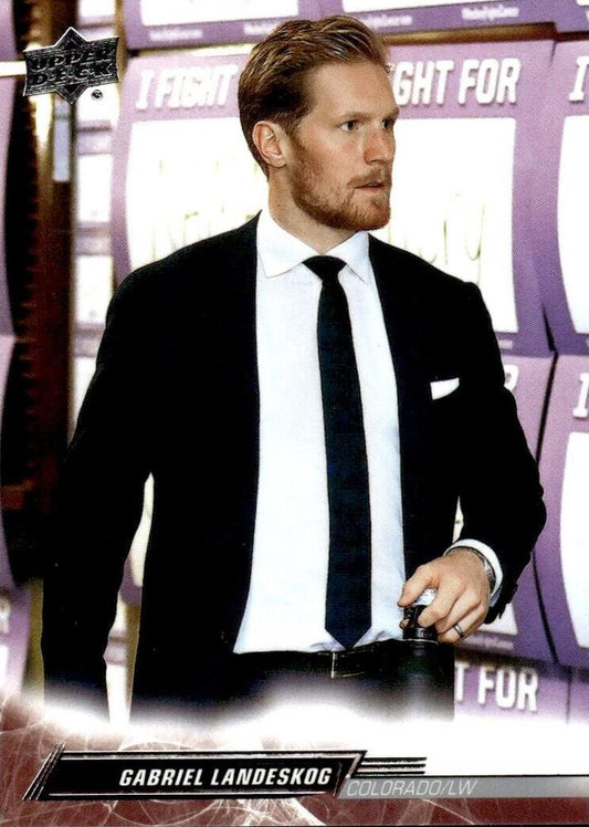 Gabriel Landeskog 
SP, VAR #48 Colorado Avalanche | 2022-23 Upper Deck | NHL Card