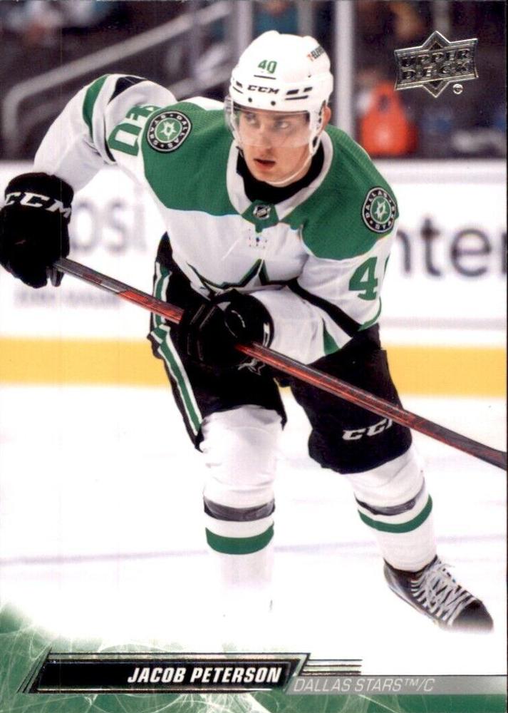 Jacob Peterson #313 Dallas Stars | 2022-23 Upper Deck | NHL Trading Card