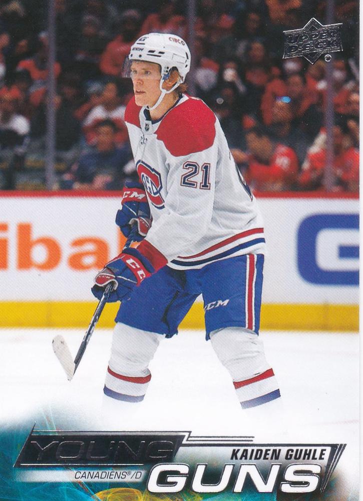 Kaiden Guhle 
YG, RC #480 Montreal Canadiens | 2022-23 Upper Deck | NHL Card