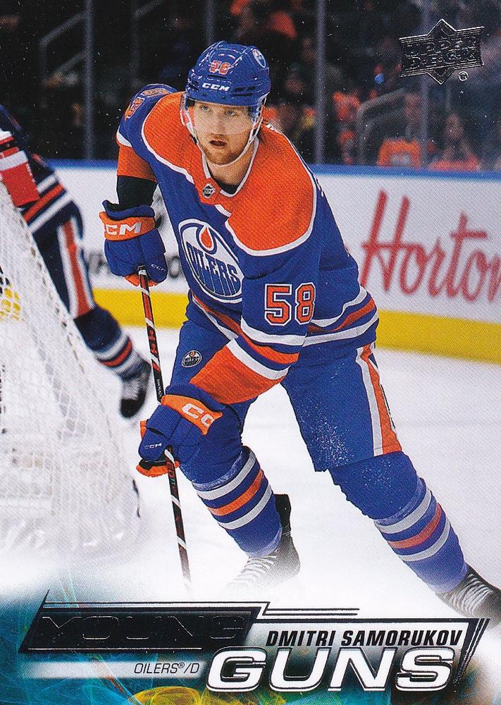 Dmitri Samorukov 
YG, RC #487 Edmonton Oilers | 2022-23 Upper Deck | NHL Card