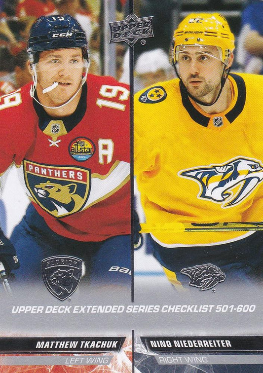 Matthew Tkachuk / Nino Niederreiter 
CL #699 Florida Panthers / Nashville Predators | 2022-23 Upper Deck | NHL Card