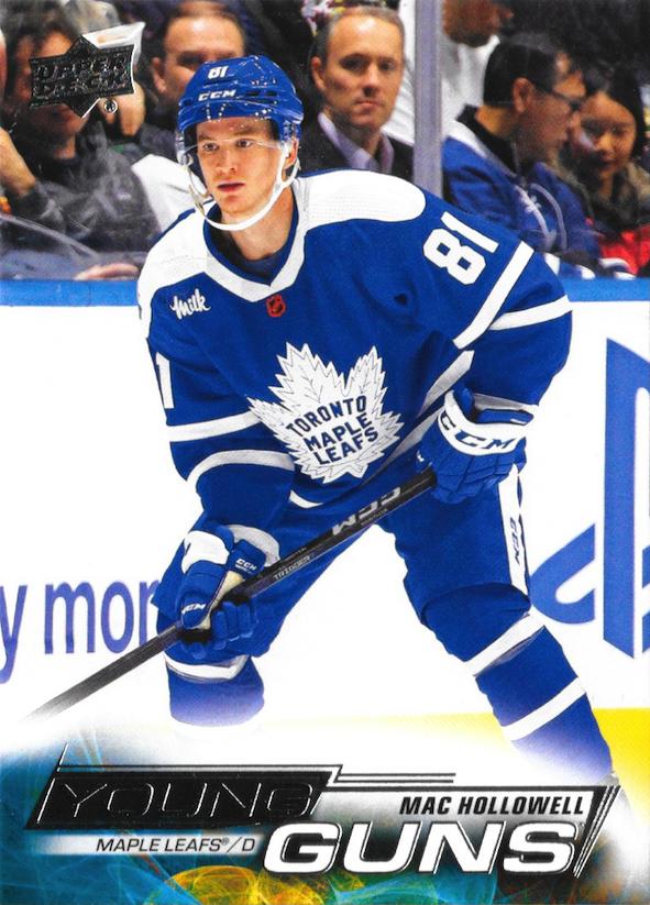 Mac Hollowell 
YG, RC #714 Toronto Maple Leafs | 2022-23 Upper Deck | NHL Card