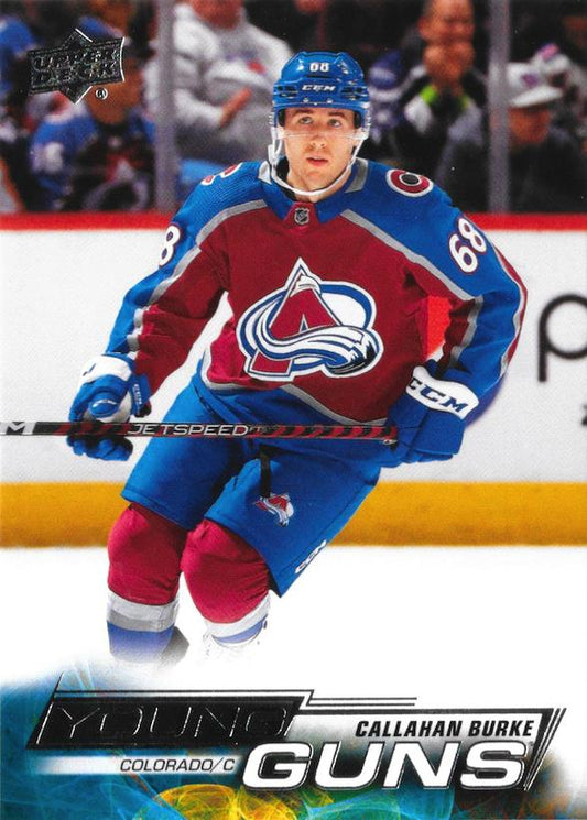 Callahan Burke 
YG, RC #721 Colorado Avalanche | 2022-23 Upper Deck | NHL Card