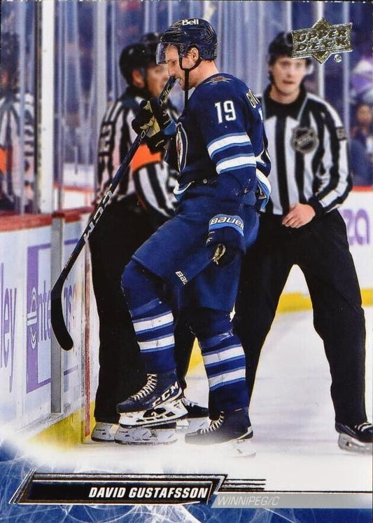 David Gustafsson 
SP, VAR #653 Winnipeg Jets | 2022-23 Upper Deck | NHL Card