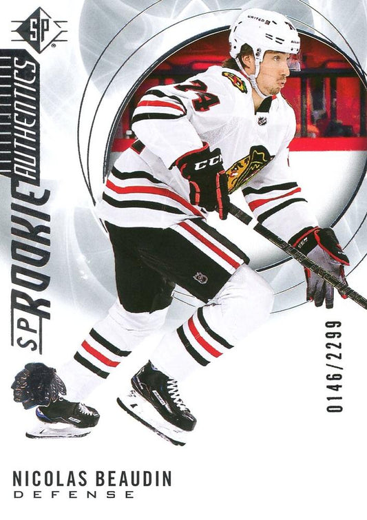 Nicolas Beaudin 
RA, RC, SN2299 #133 Chicago Blackhawks | 2020-21 SP | NHL Card