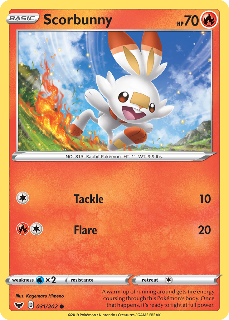 Scorbunny 31/202 Common | Sword & Shield | Pokemon Card