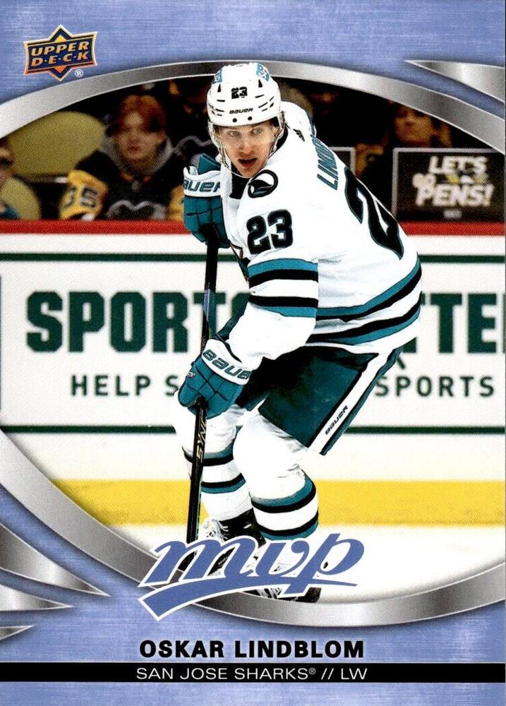 Oskar Lindblom 
SP #217 San Jose Sharks | 2023-24 Upper Deck MVP | NHL Card