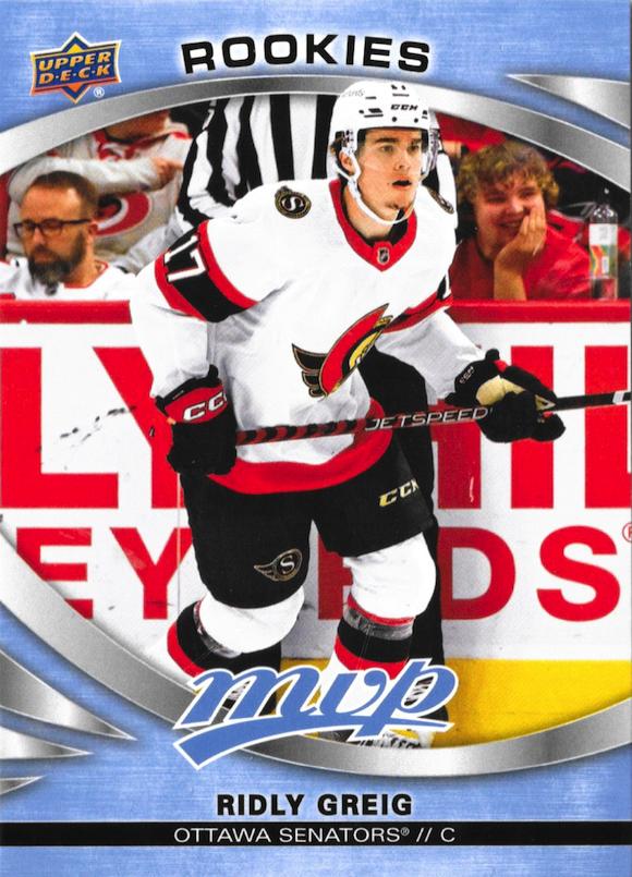 Ridly Greig 
ROO, RC #233 Ottawa Senators | 2023-24 Upper Deck MVP | NHL Card