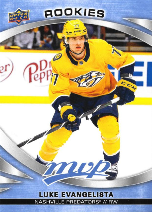 Luke Evangelista 
ROO, RC #239 Nashville Predators | 2023-24 Upper Deck MVP | NHL Card