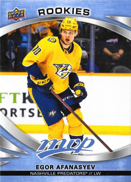 Egor Afanasyev 
ROO, RC #245 Nashville Predators | 2023-24 Upper Deck MVP | NHL Card