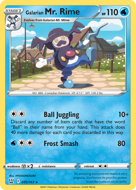 Galarian Mr. Rime 35/163 Rare | Battle Styles | Pokemon Card