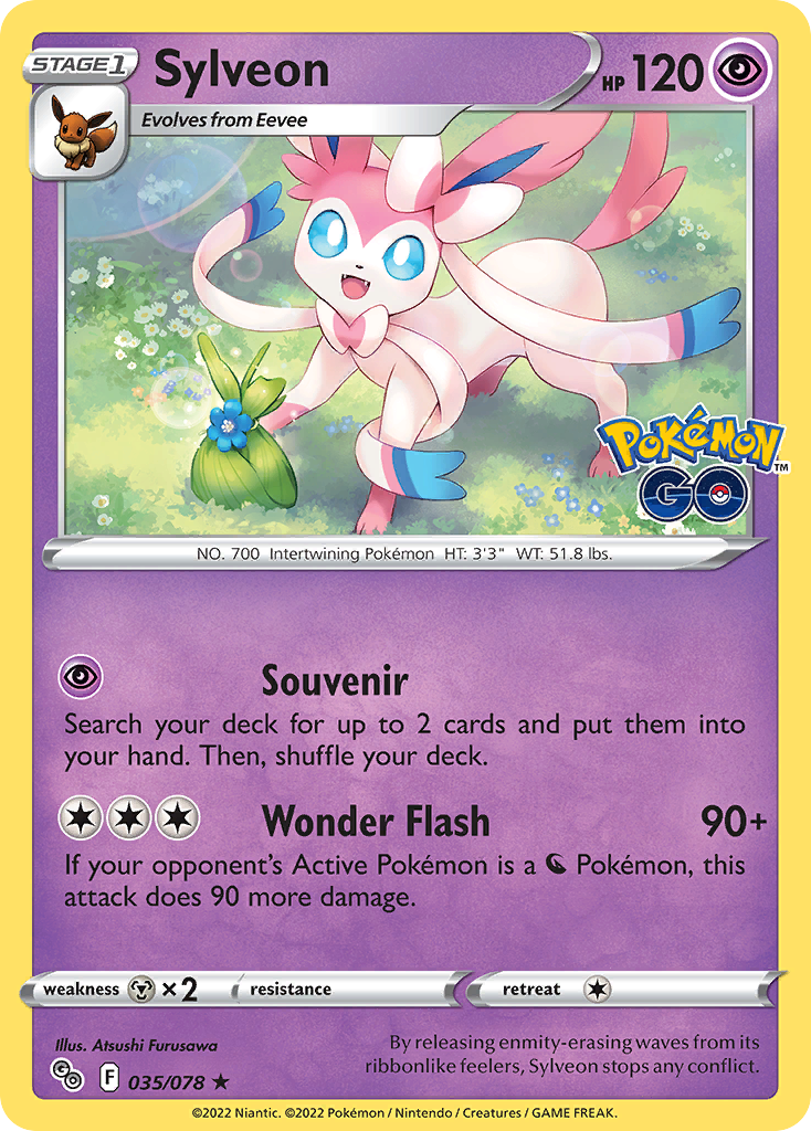 Sylveon 35/78 Rare Holo | Pokémon GO | Pokemon Card