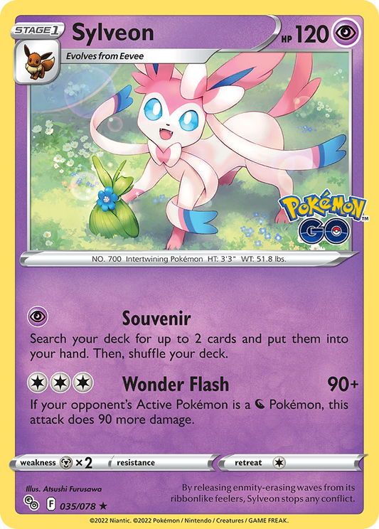Sylveon 35/78 Rare Holo | Pokémon GO | Pokemon Card