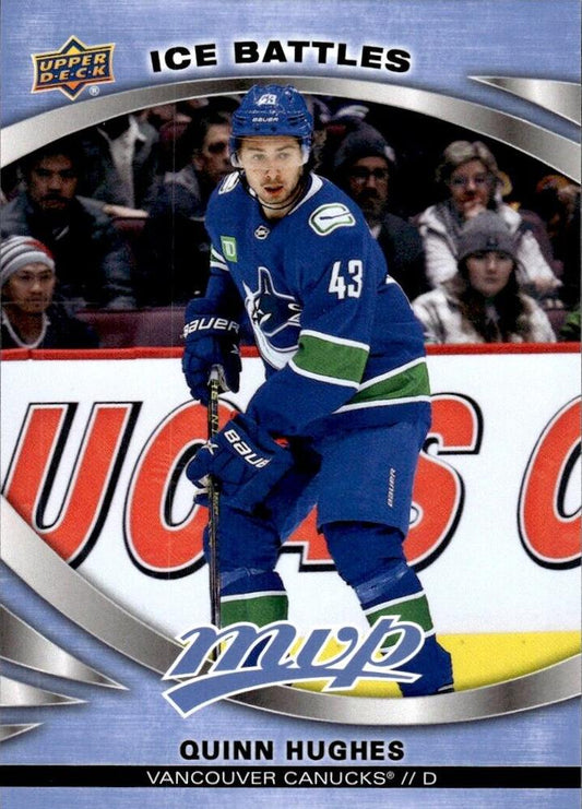 Quinn Hughes #129 Vancouver Canucks | 2023-24 Upper Deck MVP - Ice Battles | NHL Card