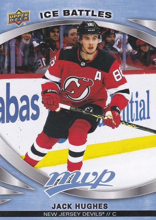 Jack Hughes #176 New Jersey Devils | 2023-24 Upper Deck MVP - Ice Battles | NHL Card