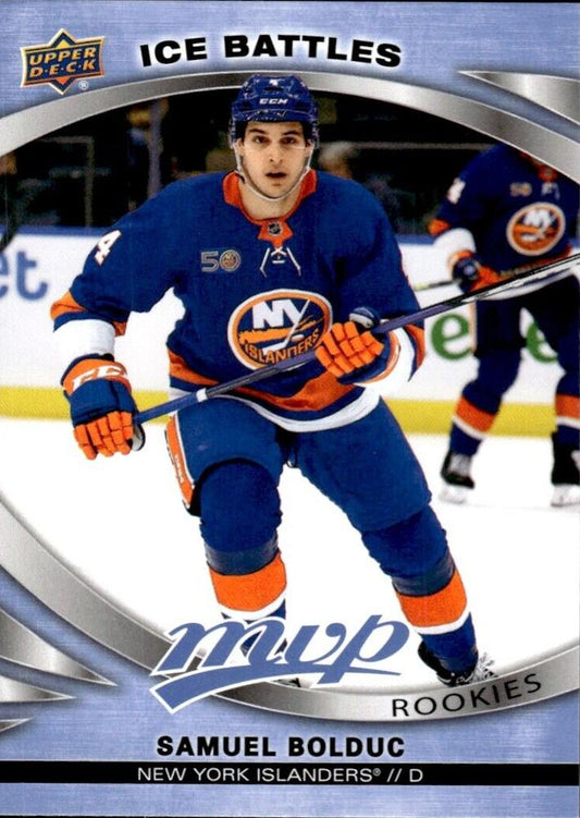 Samuel Bolduc 
ROO #229 New York Islanders | 2023-24 Upper Deck MVP - Ice Battles | NHL Card