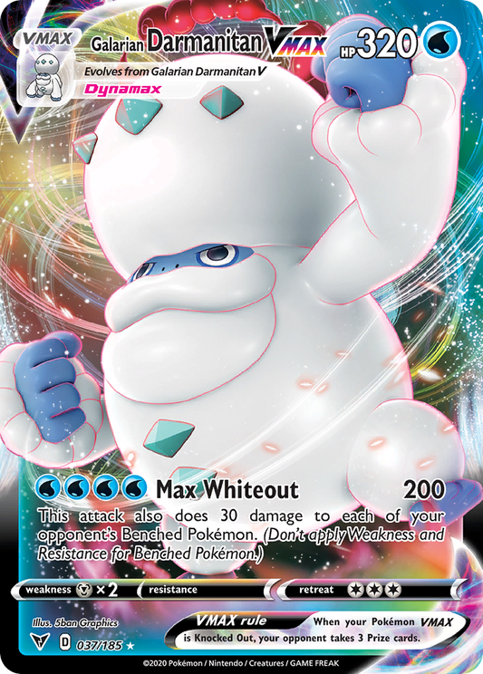 Galarian Darmanitan VMAX 37/185 Rare Holo VMAX | Vivid Voltage | Pokemon Card