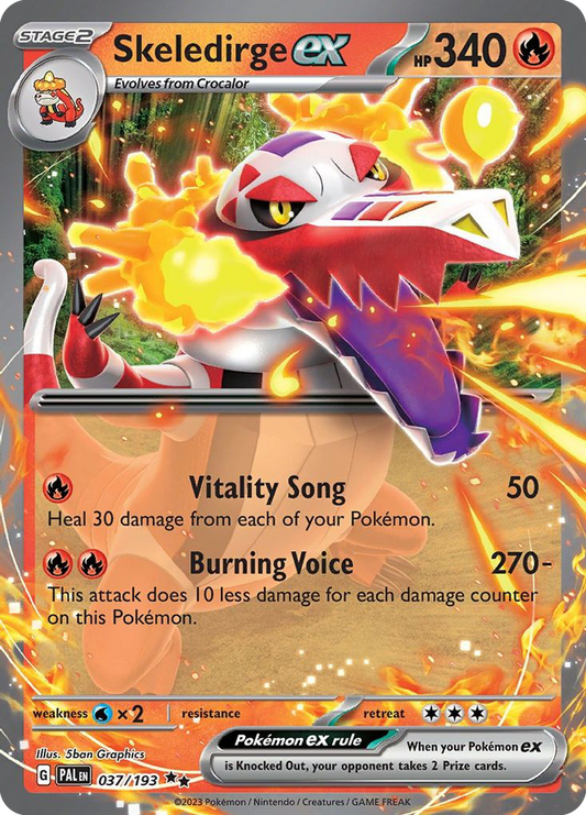 Skeledirge ex 37/193 Double Rare | Paldea Evolved | Pokemon Card
