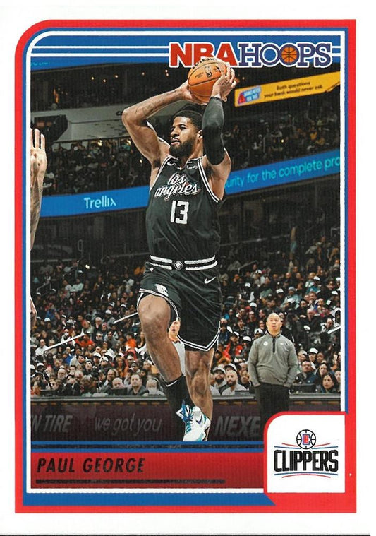 Paul George #206 Los Angeles Clippers | 2023-24 Hoops | NBA Trading Card