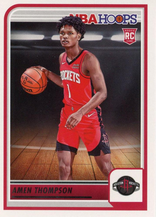 Amen Thompson 
RC #242 Houston Rockets | 2023-24 Hoops | NBA Trading Card