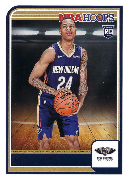 Jordan Hawkins 
RC #269 New Orleans Pelicans | 2023-24 Hoops | NBA Trading Card