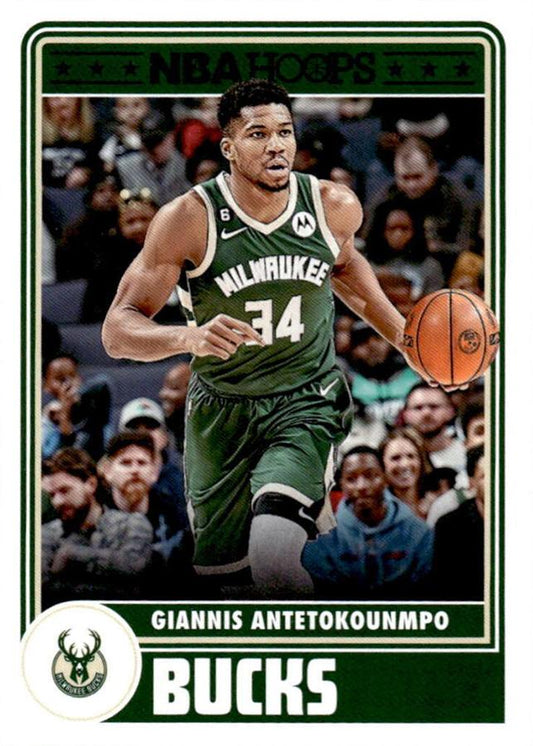 Giannis Antetokounmpo 
HT #285 Milwaukee Bucks | 2023-24 Hoops | NBA Card