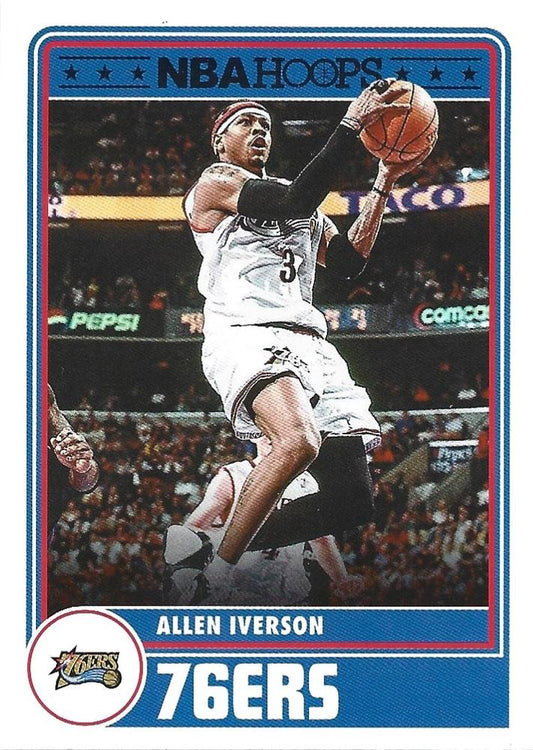 Allen Iverson 
HT #296 Philadelphia 76ers | 2023-24 Hoops | NBA Trading Card