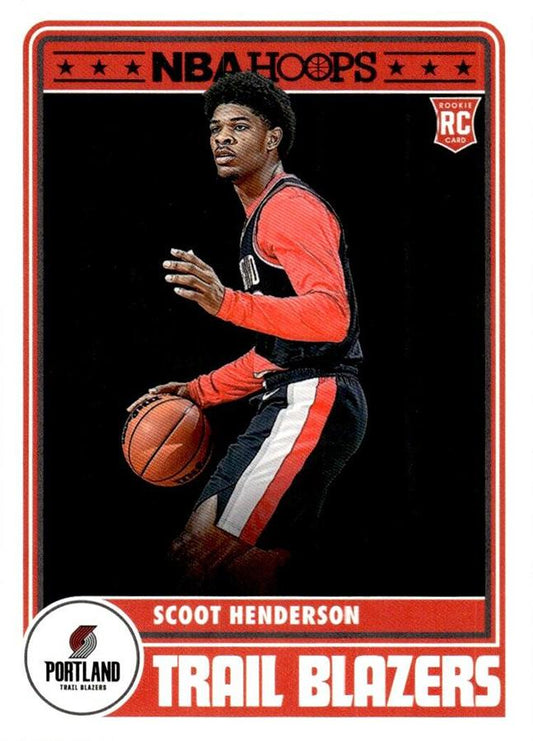 Scoot Henderson 
HT #297 Portland Trail Blazers | 2023-24 Hoops | NBA Card