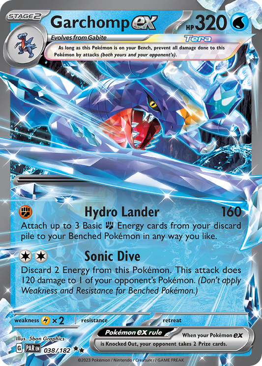 Garchomp ex 38/182 Double Rare | Paradox Rift | Pokemon Card