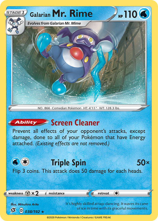 Galarian Mr. Rime 38/192 Rare | Rebel Clash | Pokemon Card