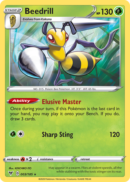 Beedrill 3/185 Rare | Vivid Voltage | Pokemon Card