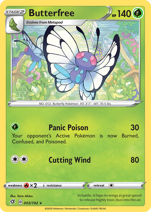 Butterfree 3/192 Rare | Rebel Clash | Pokemon Card