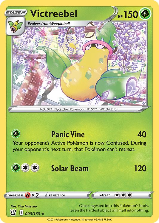 Victreebel 3/163 Rare | Battle Styles | Pokemon Card
