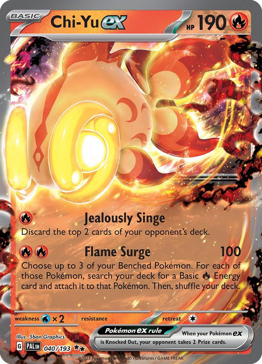 Chi-Yu ex 40/193 Double Rare | Paldea Evolved | Pokemon Card
