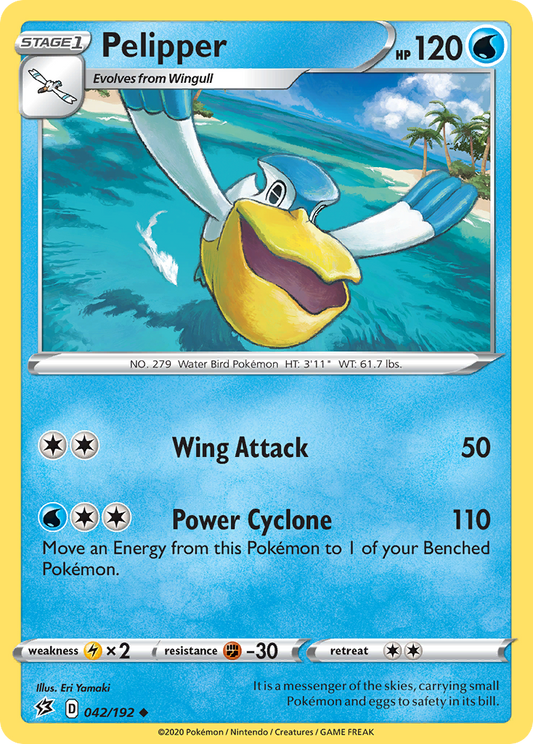 Pelipper 42/192 Uncommon | Rebel Clash | Pokemon Card